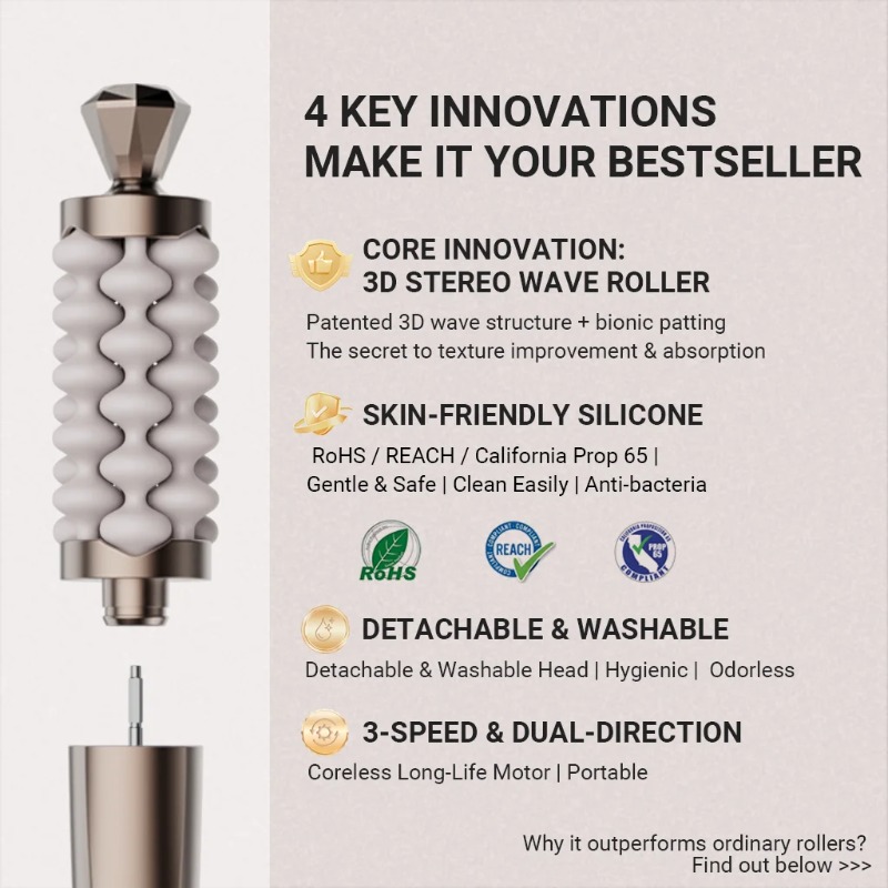 Luxury Skincare Devices - Stik Perawatan Kulit Wajah, Pemijat Leher