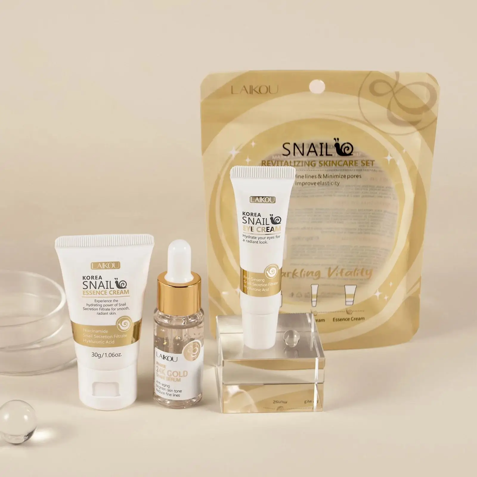 Luxury Skincare For Women - Serum Perawatan Kulit Emas 24K Set