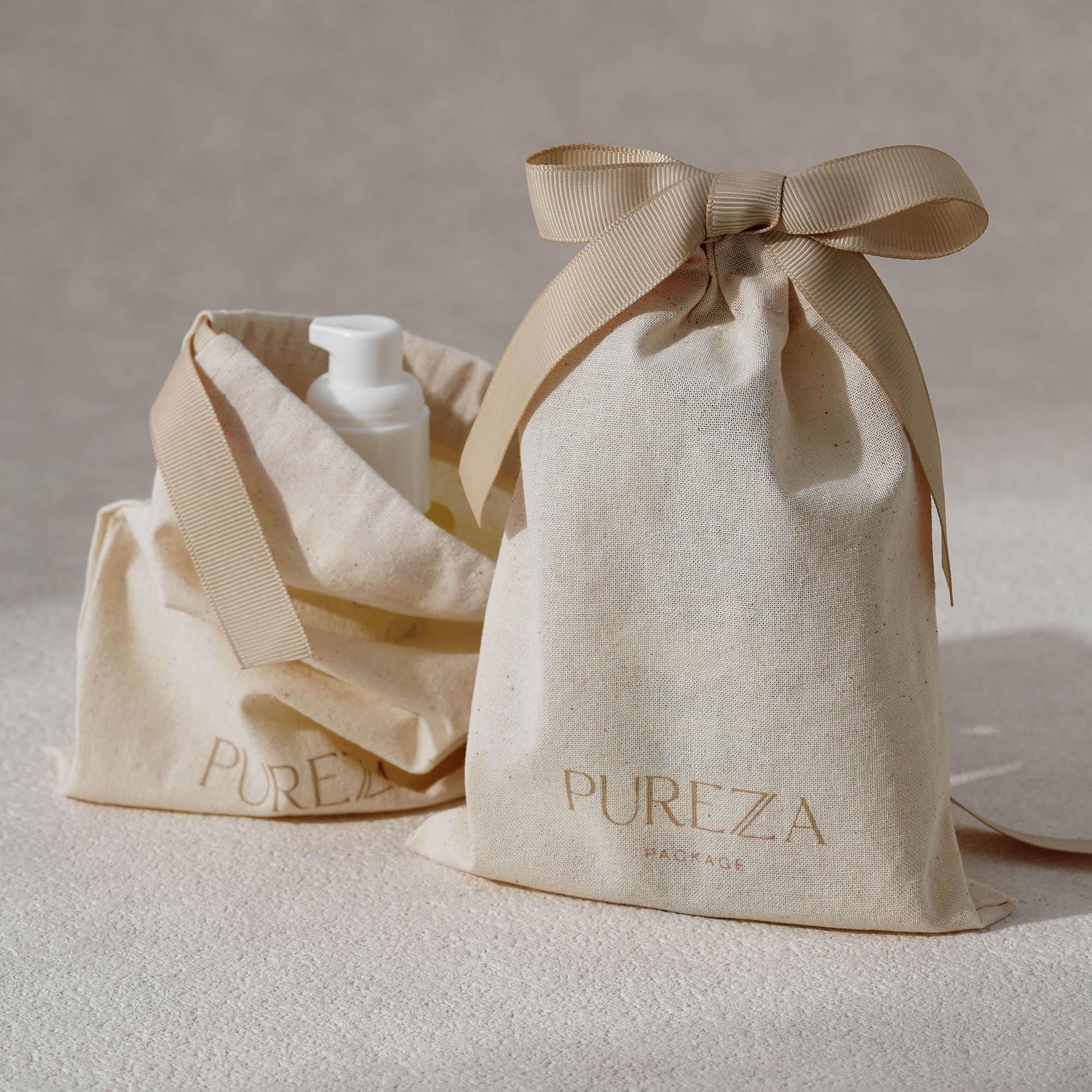 Luxury Skincare Gifts - Kantong Serut Katun Alami yang Dapat