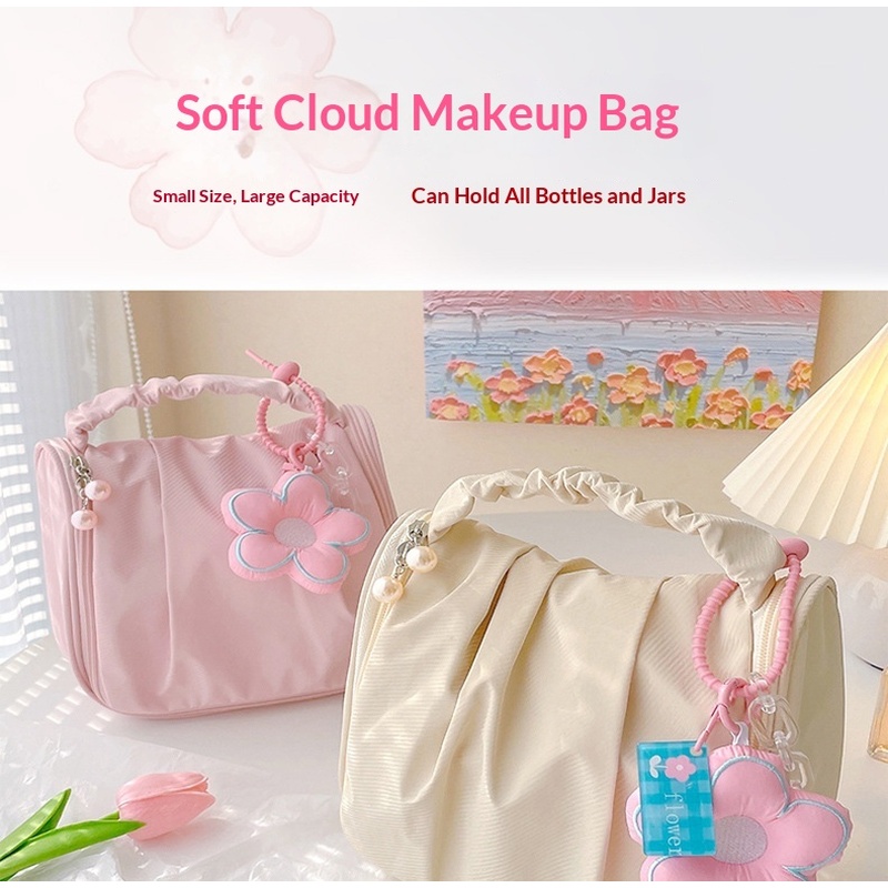 Tas Kosmetik Cloud Portabel Or - High Luxury Skincare ulasan dan harga