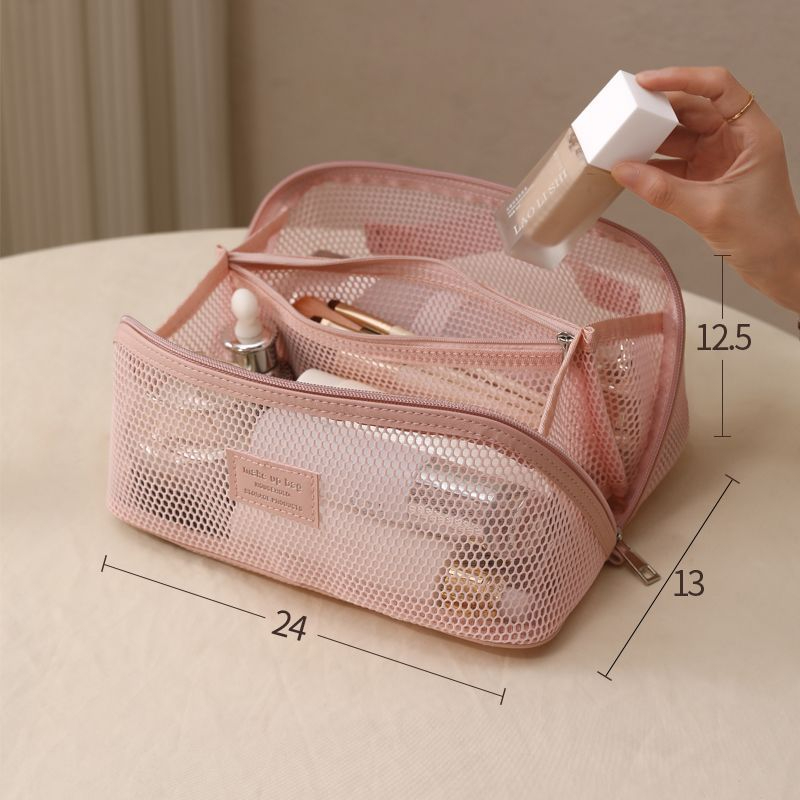 Tas Makeup Perjalanan Jaring M - Luxury Skincare Items ulasan dan harga