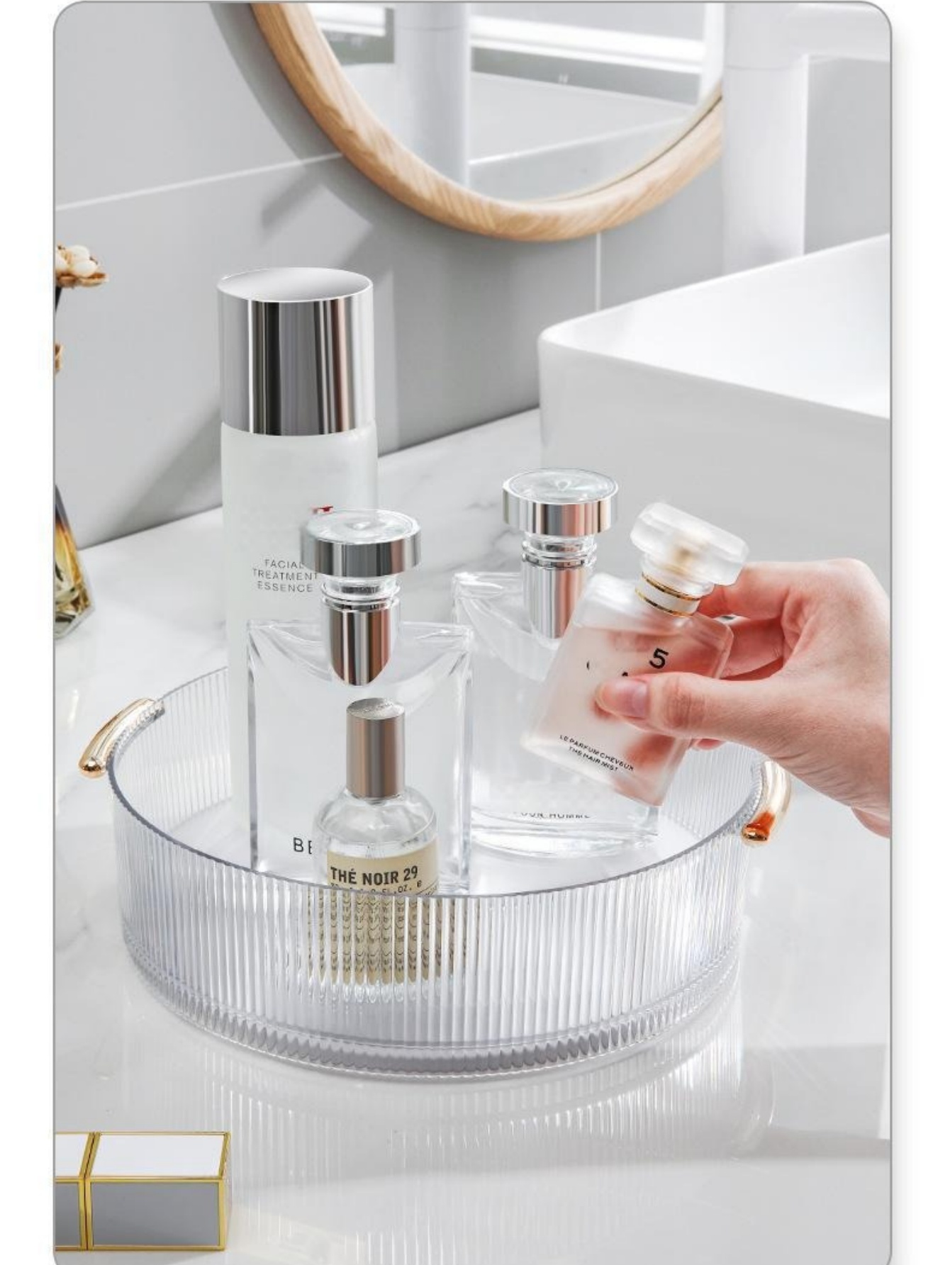 Baki Penyimpanan Rias Transpar - Luxury Skincare Gifts ulasan dan harga