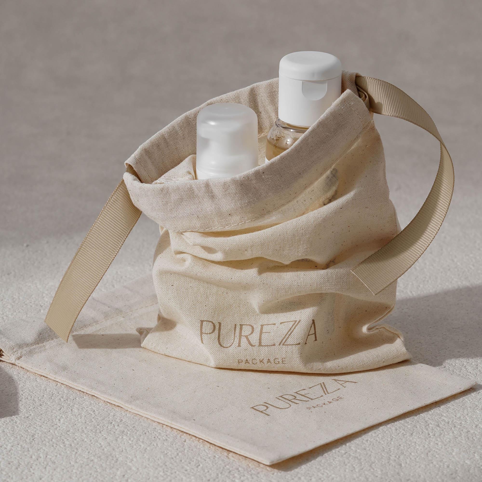 Kantong Serut Katun Alami yang - Luxury Skincare Gifts ulasan dan harga