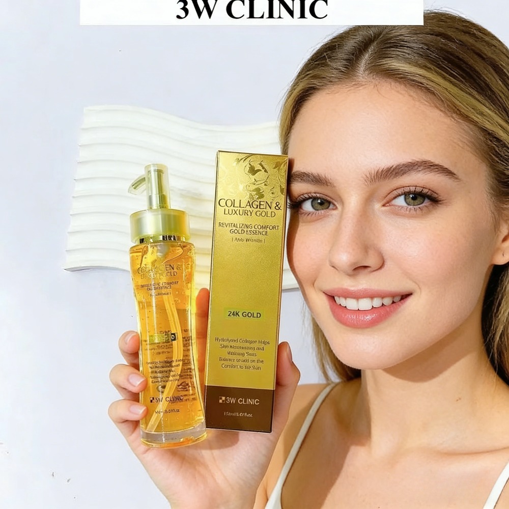 3WCLINIC Kolagen & Luxury Gold - Luxury Skincare Essence ulasan dan harga
